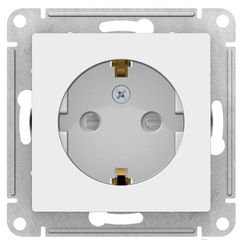 Розетка SE AtlasDesign с/з со шторками, 16А, белая, механизм - Электрика, НВА - Выключатели и розетки - Розетки - Магазин сварочных аппаратов, сварочных инверторов, мотопомп, двигателей для мотоблоков ПроЭлектроТок